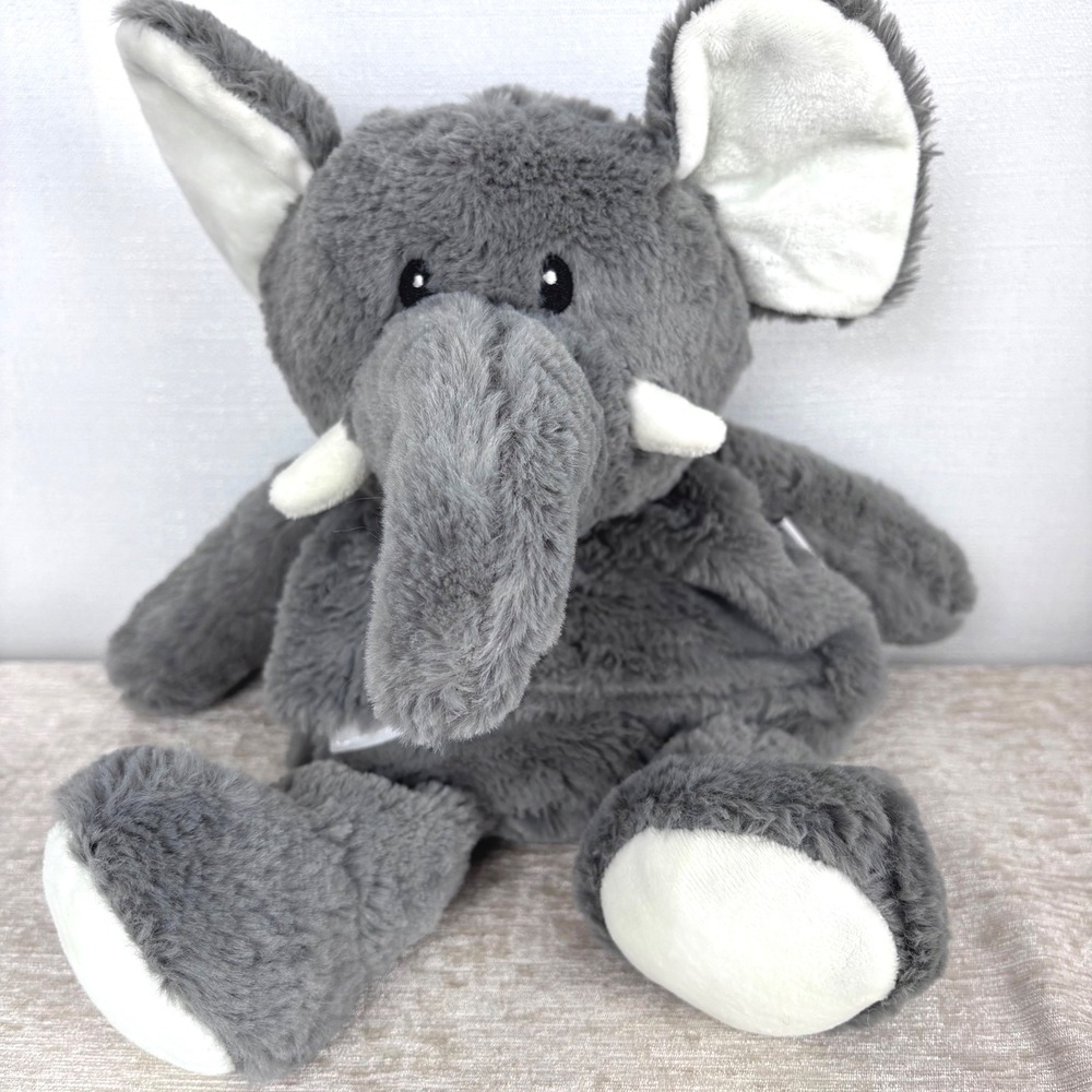 Cozy Hugs Jumbo Soothing Aromatherapy Hot Cold Buddy Soft Elephant Gray 15"